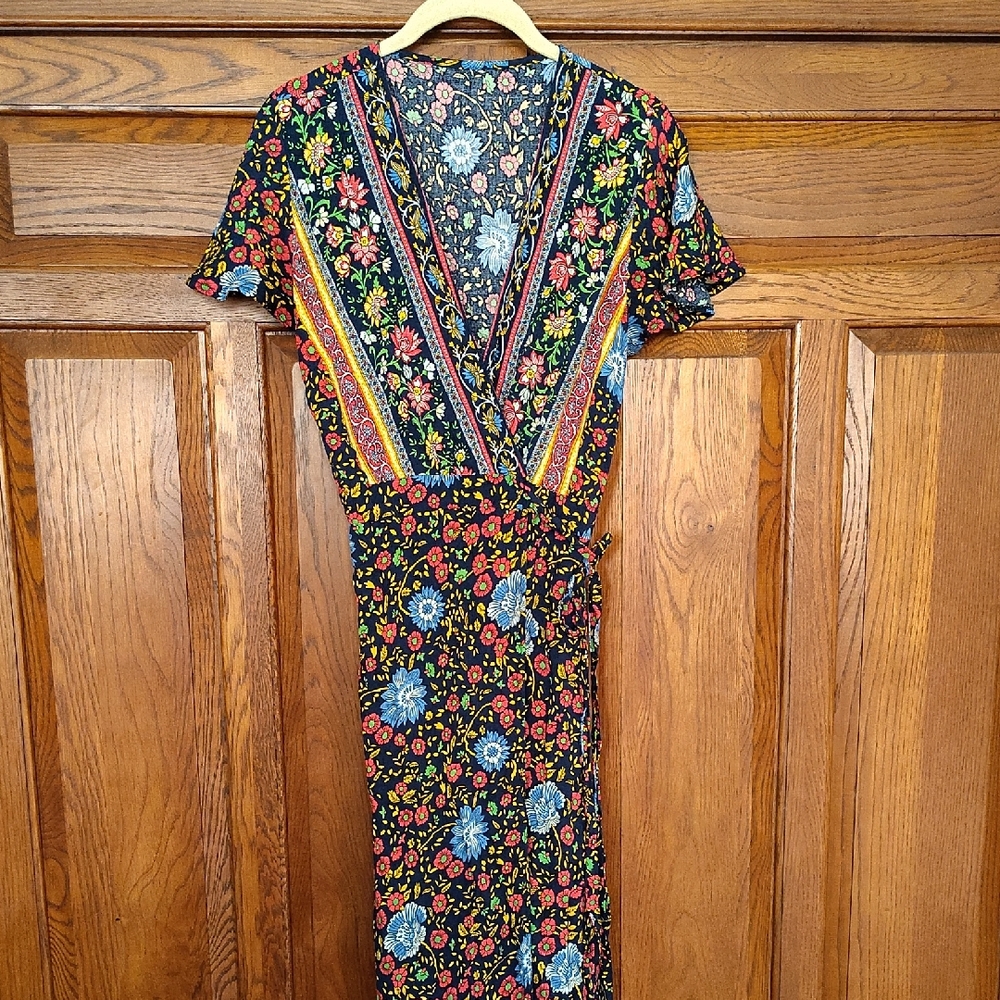 Boho Maxi Dress, Wrap Dress, Country Girl Floral